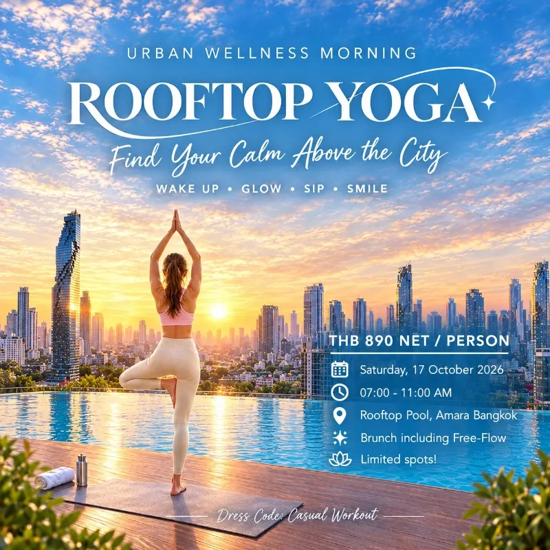 ROOFTOP YOGA: FIND YOUR CALM ABOVE THE CITY | 17 OCTOBER