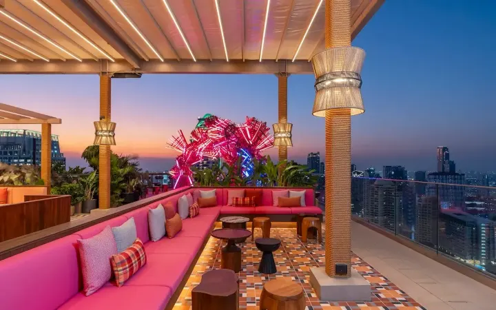 Sato San Rooftop Bar at Moxy Bangkok Ratchaprasong