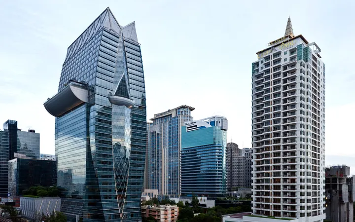 The Park Ventures Ecoplex tower on Wireless Road, home of The Okura Prestige Bangkok