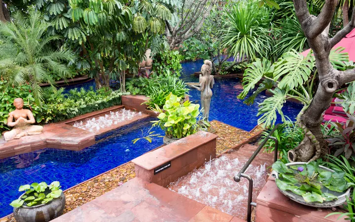 The garden pool at Sheraton Grande Sukhumvit