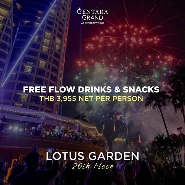 The hotel's flyer for Lotus Garden: New Year's Eve Countdown