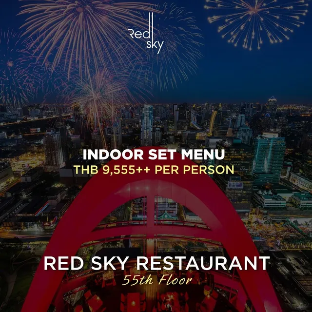 The hotel's flyer for Red Sky Restaurant: NYE Indoor Dinner